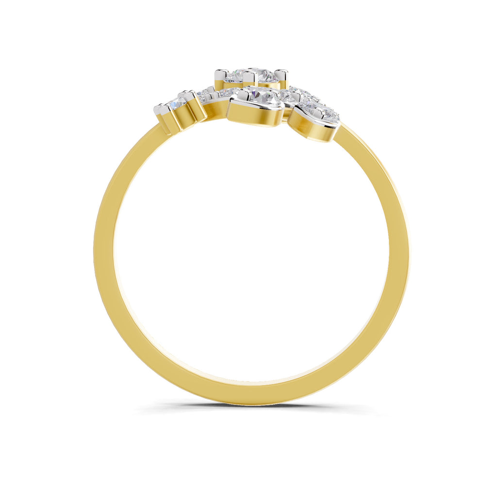 0.64 Carat Magnolia Flower Ring