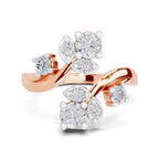 0.64 Carat Magnolia Flower Ring