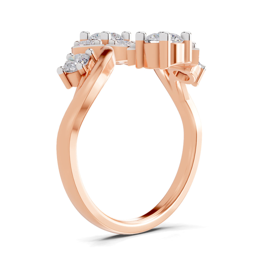 0.98 Carat Floral Vine Lab Grown Ring