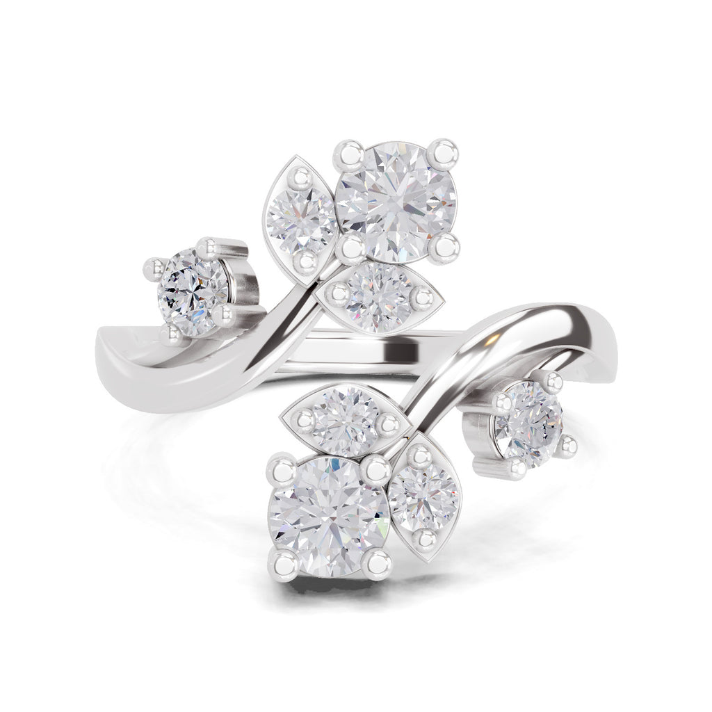 0.98 Carat Floral Vine Lab Grown Ring