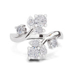 0.98 Carat Floral Vine Lab Grown Ring