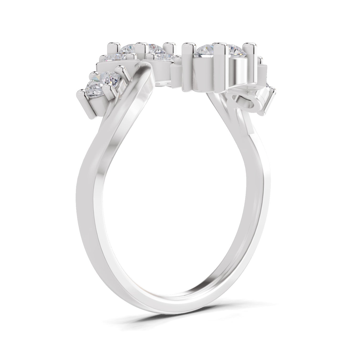 0.98 Carat Floral Vine Lab Grown Ring