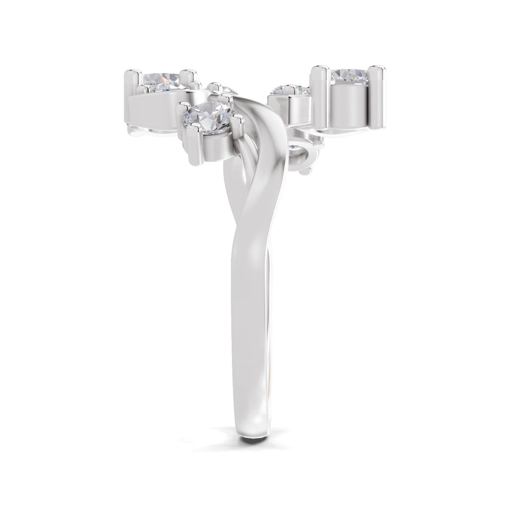 0.98 Carat Floral Vine Lab Grown Ring