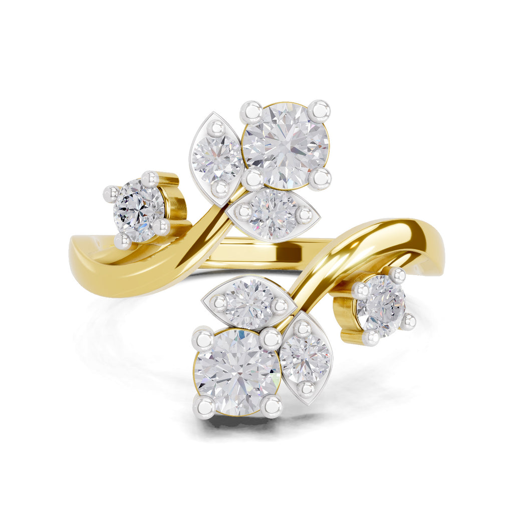 0.98 Carat Floral Vine Lab Grown Ring