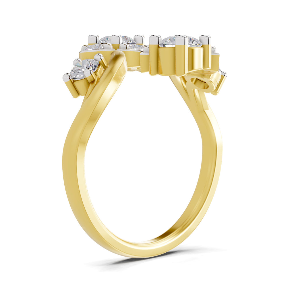 0.98 Carat Floral Vine Lab Grown Ring