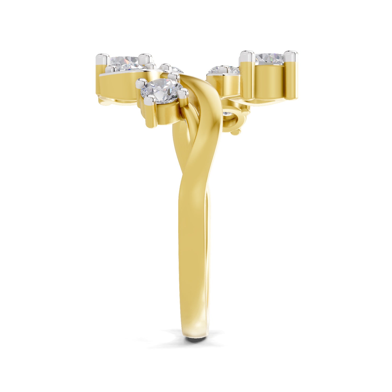 0.98 Carat Floral Vine Lab Grown Ring