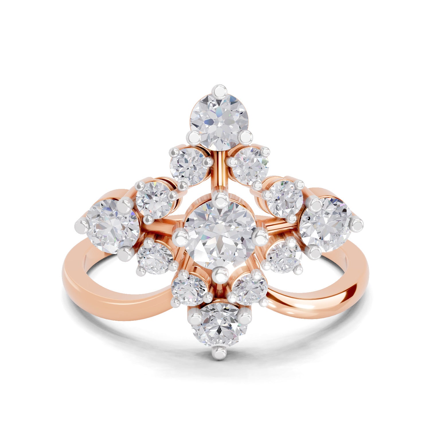 0.95 Carat Marquise Diamond Cluster Ring