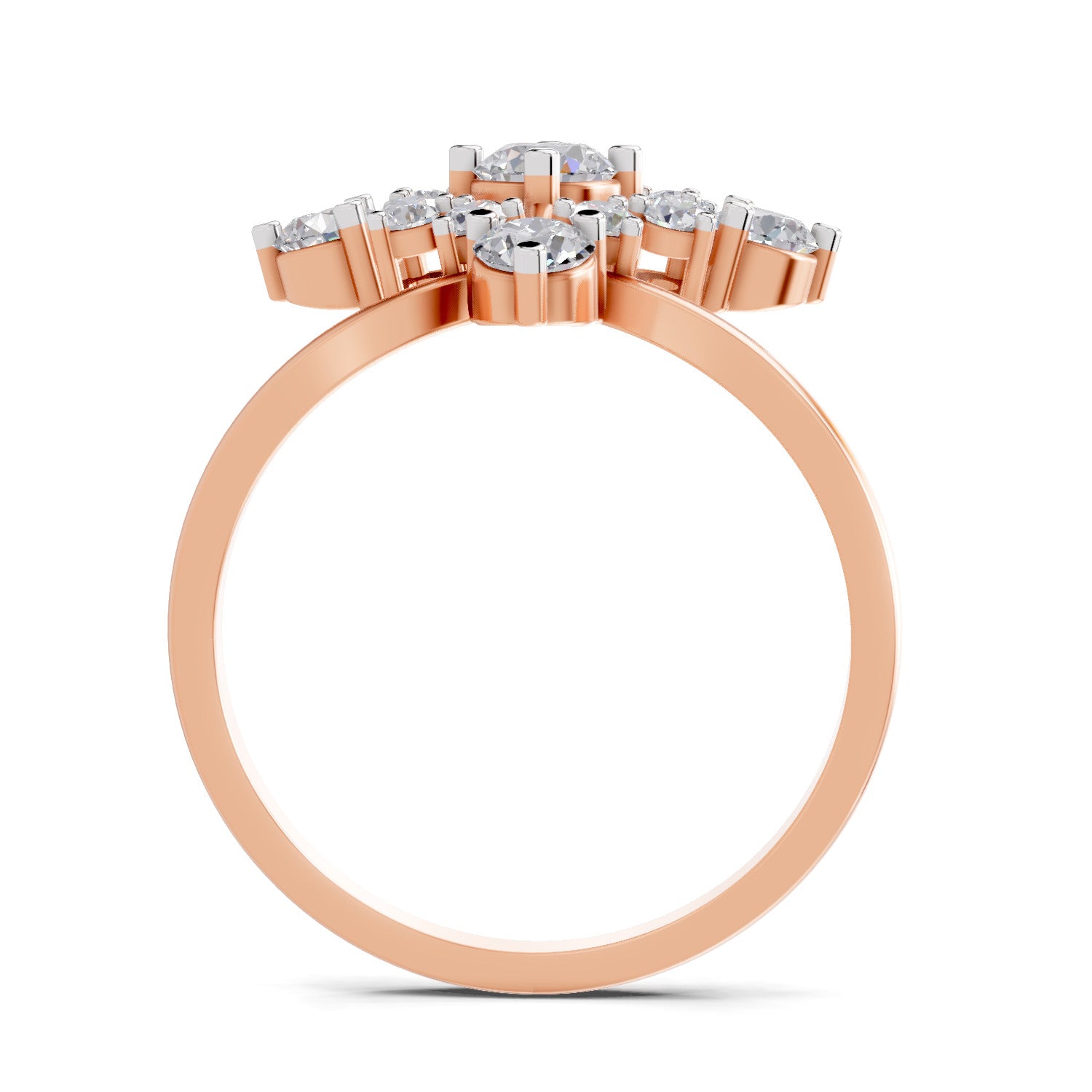 0.95 Carat Marquise Diamond Cluster Ring