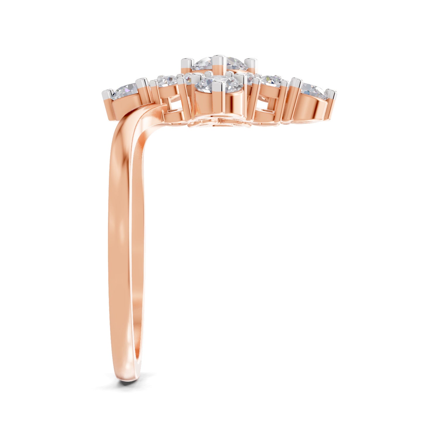 0.95 Carat Marquise Diamond Cluster Ring