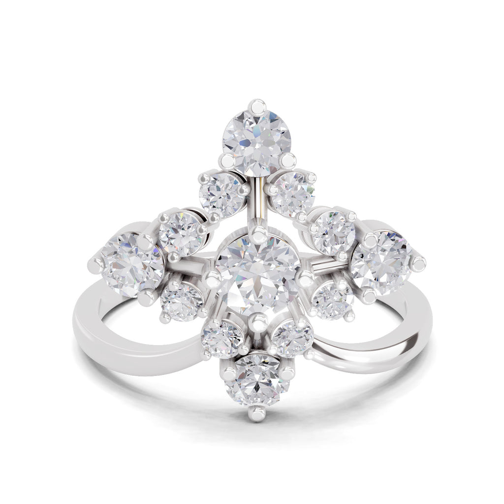 0.95 Carat Marquise Diamond Cluster Ring