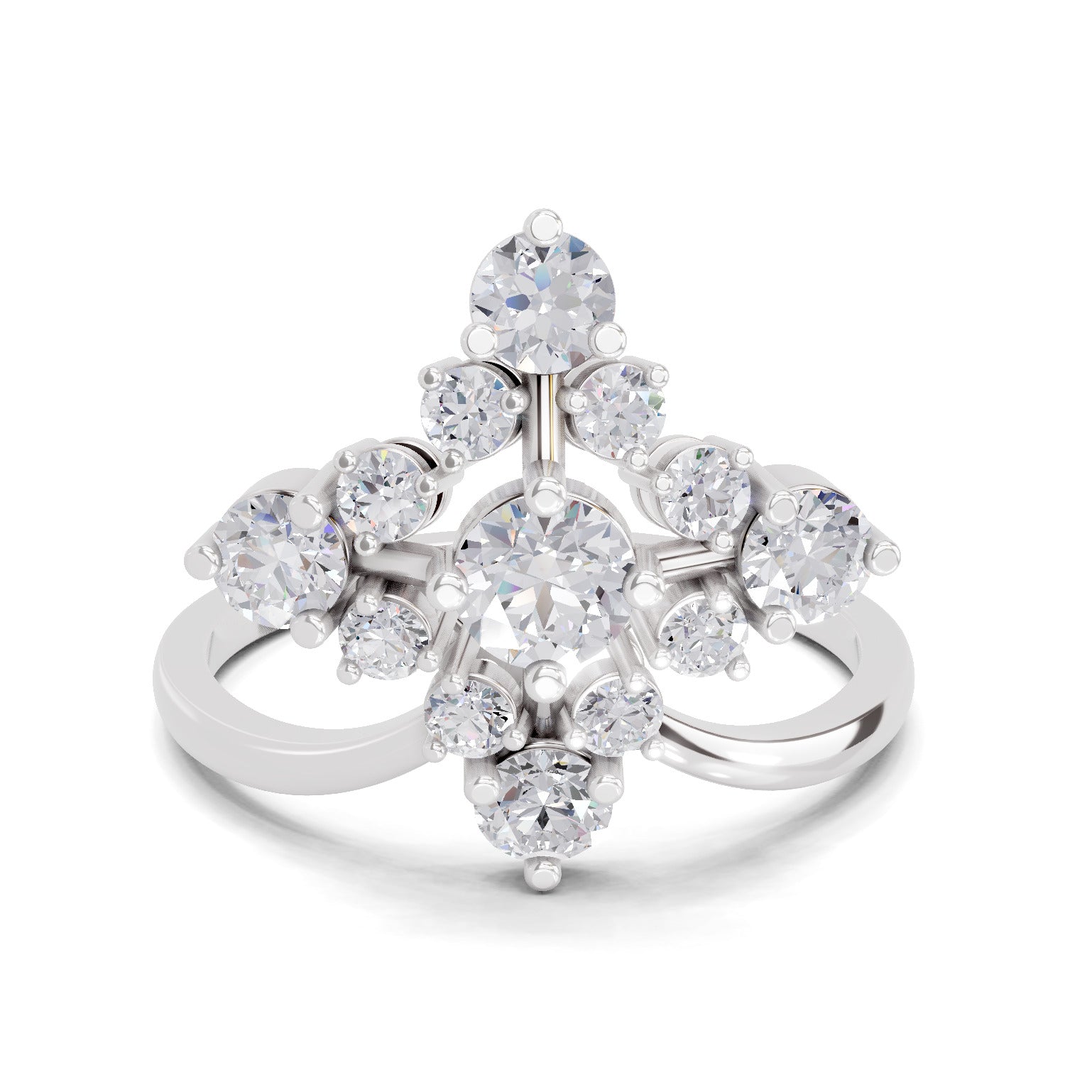 0.95 Carat Marquise Diamond Cluster Ring