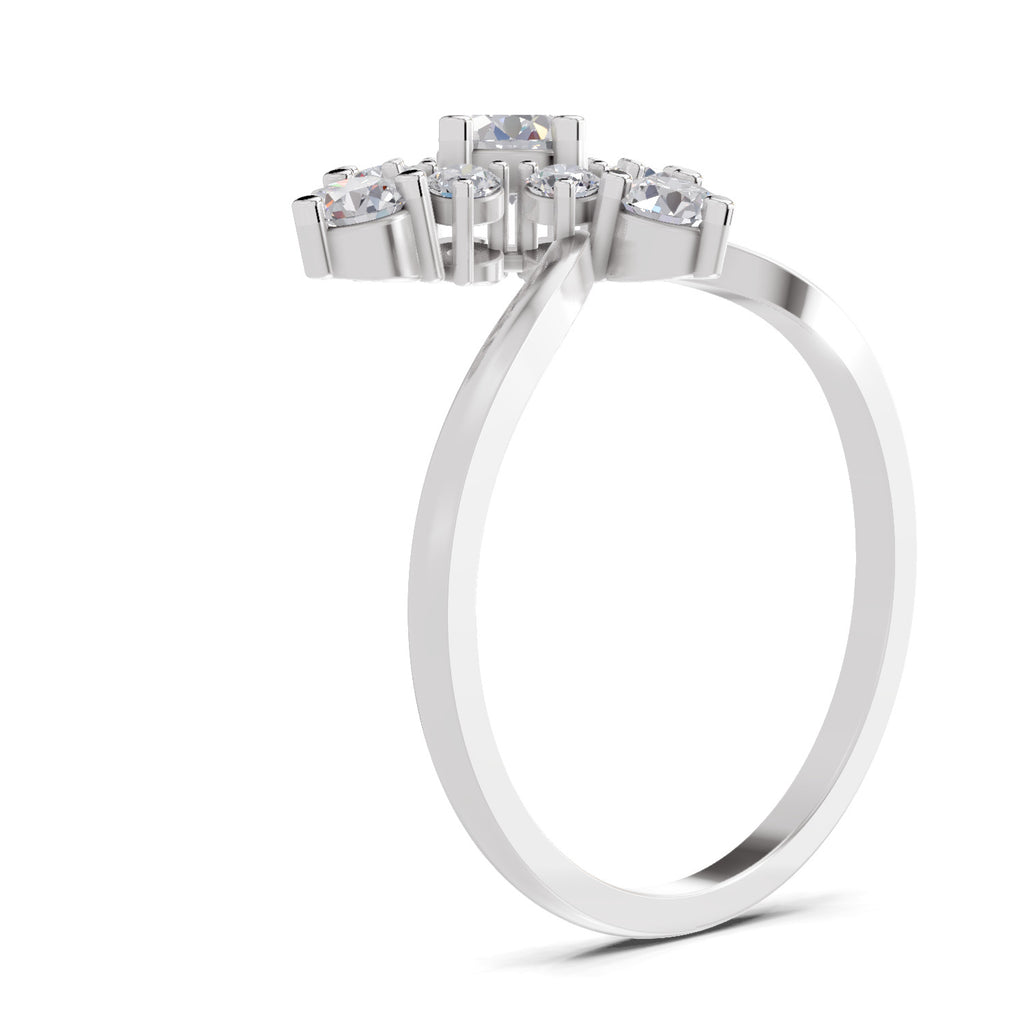 0.95 Carat Marquise Diamond Cluster Ring