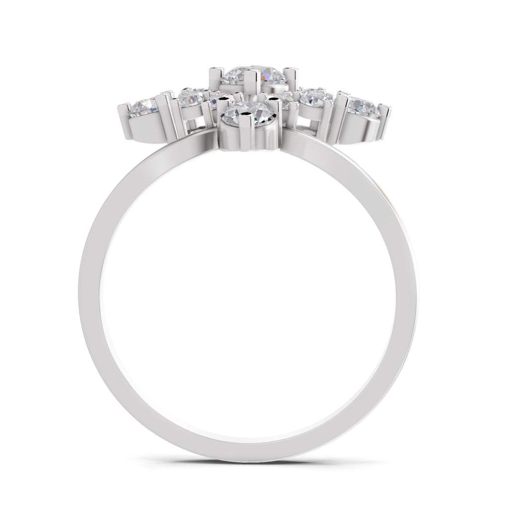 0.95 Carat Marquise Diamond Cluster Ring