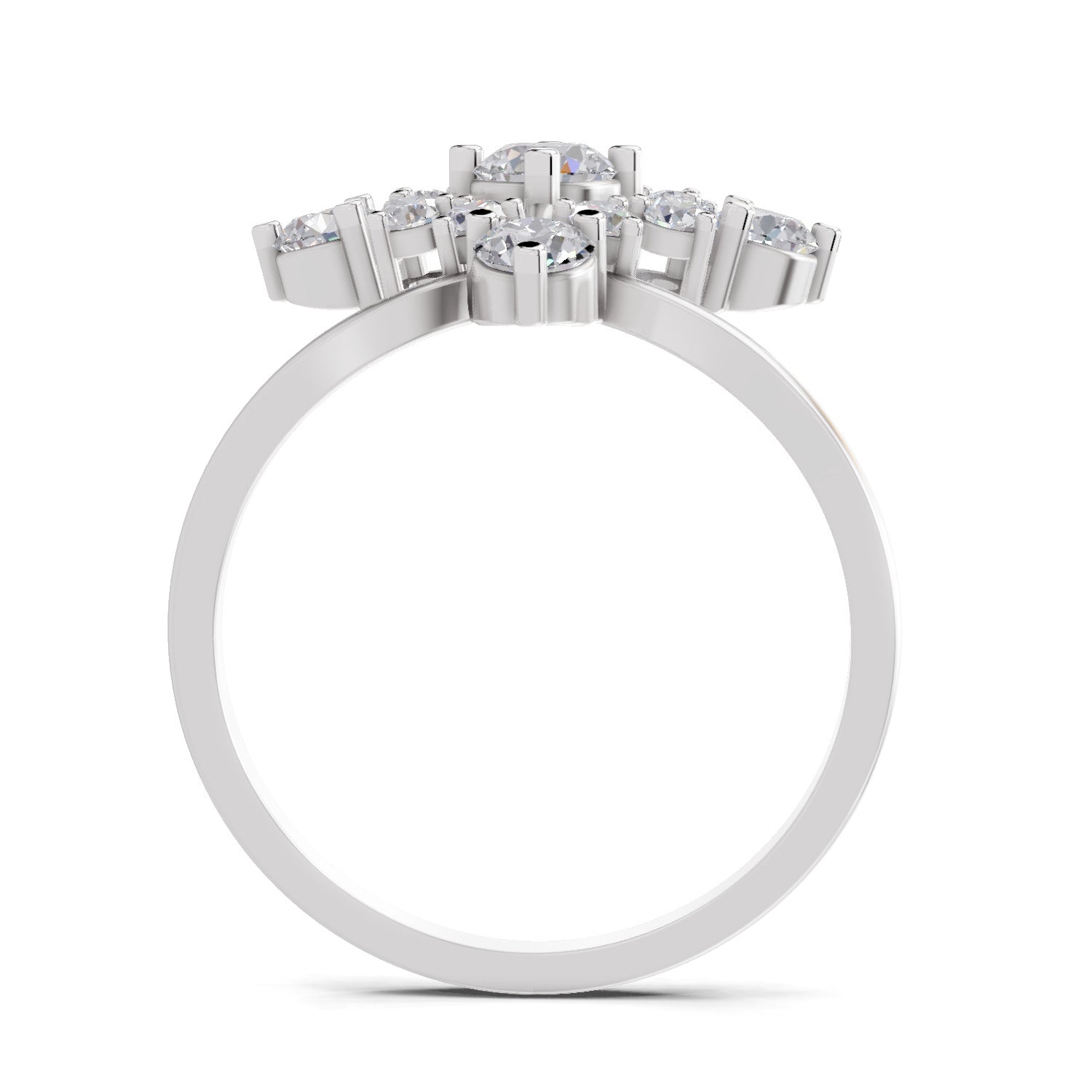 0.95 Carat Marquise Diamond Cluster Ring