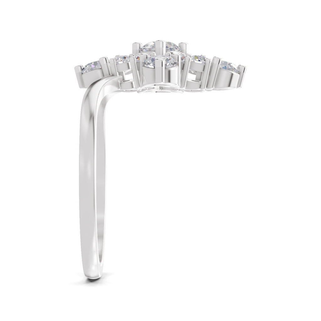 0.95 Carat Marquise Diamond Cluster Ring