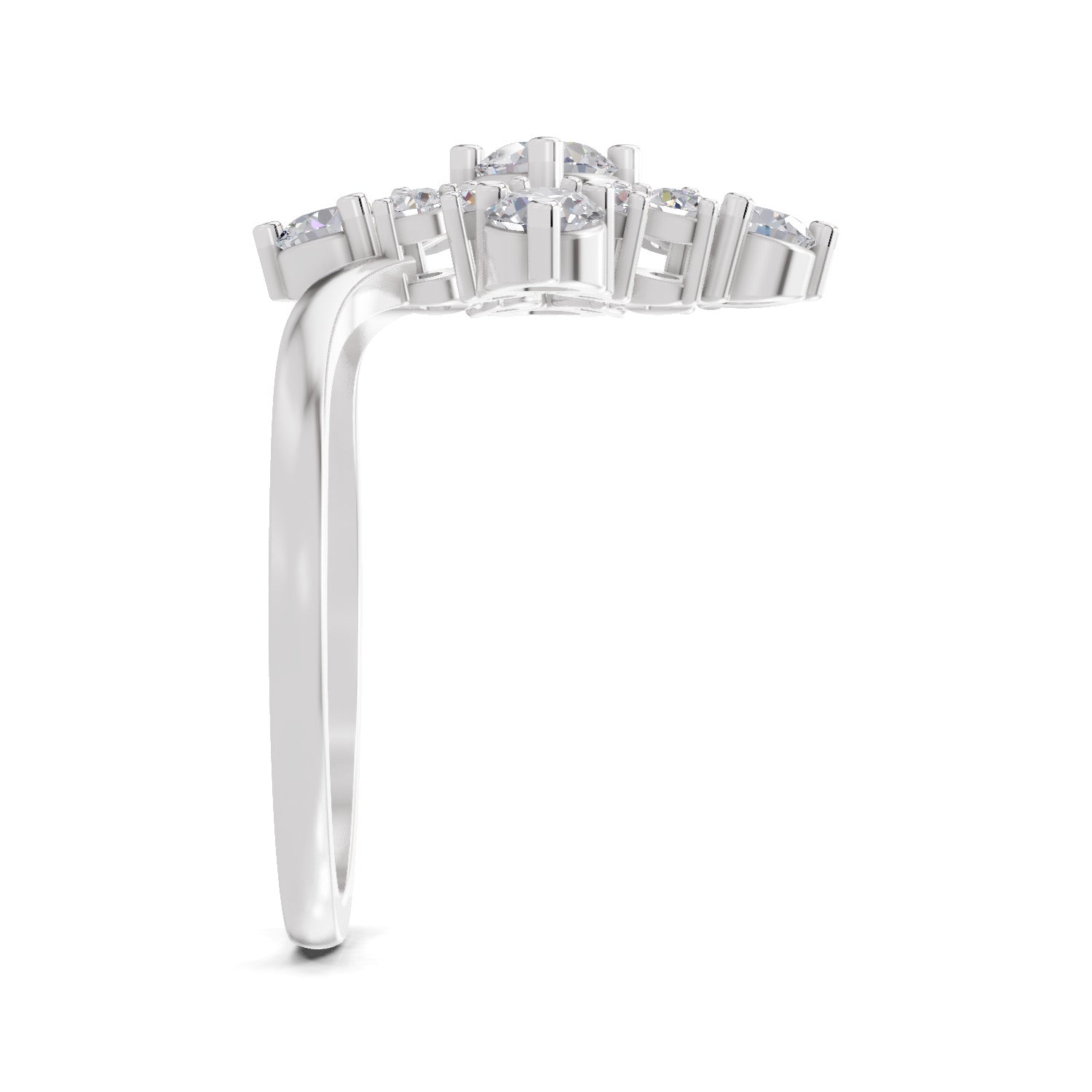 0.95 Carat Marquise Diamond Cluster Ring