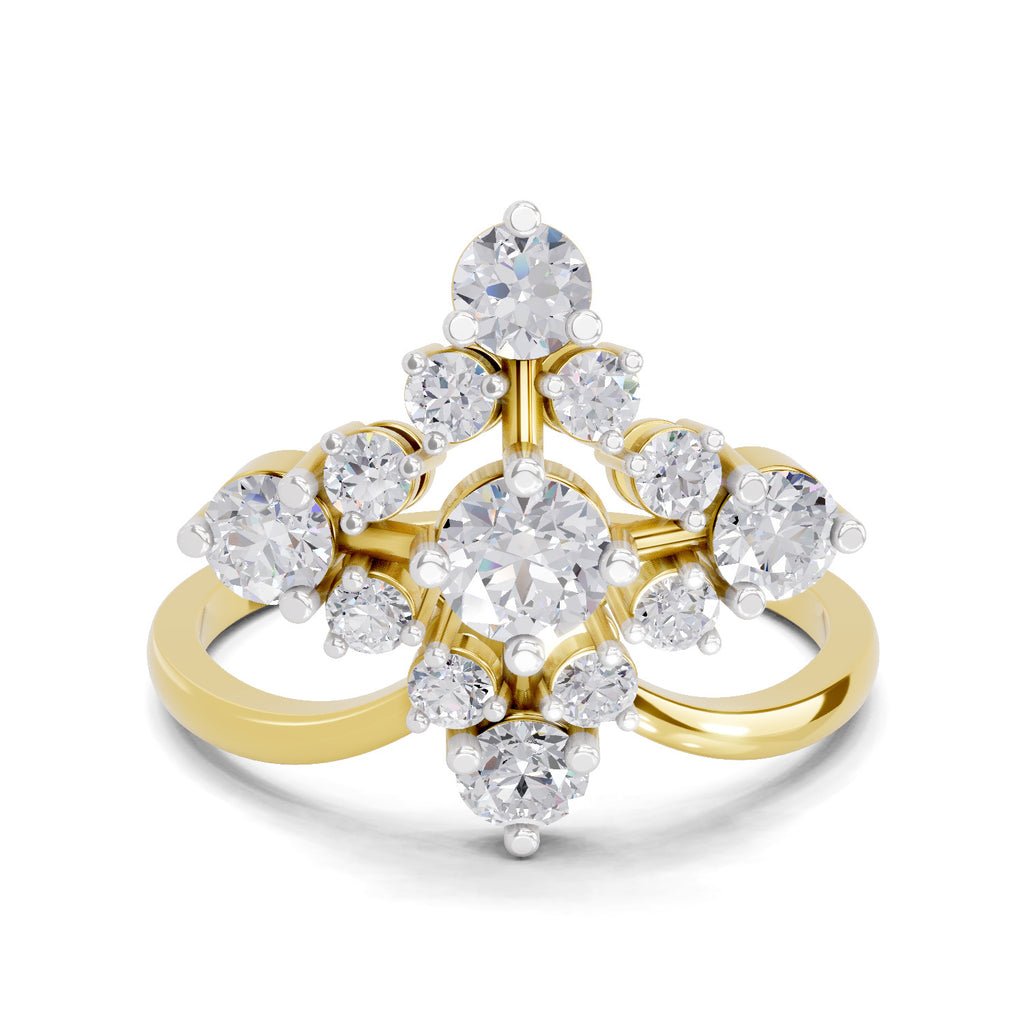 0.95 Carat Marquise Diamond Cluster Ring