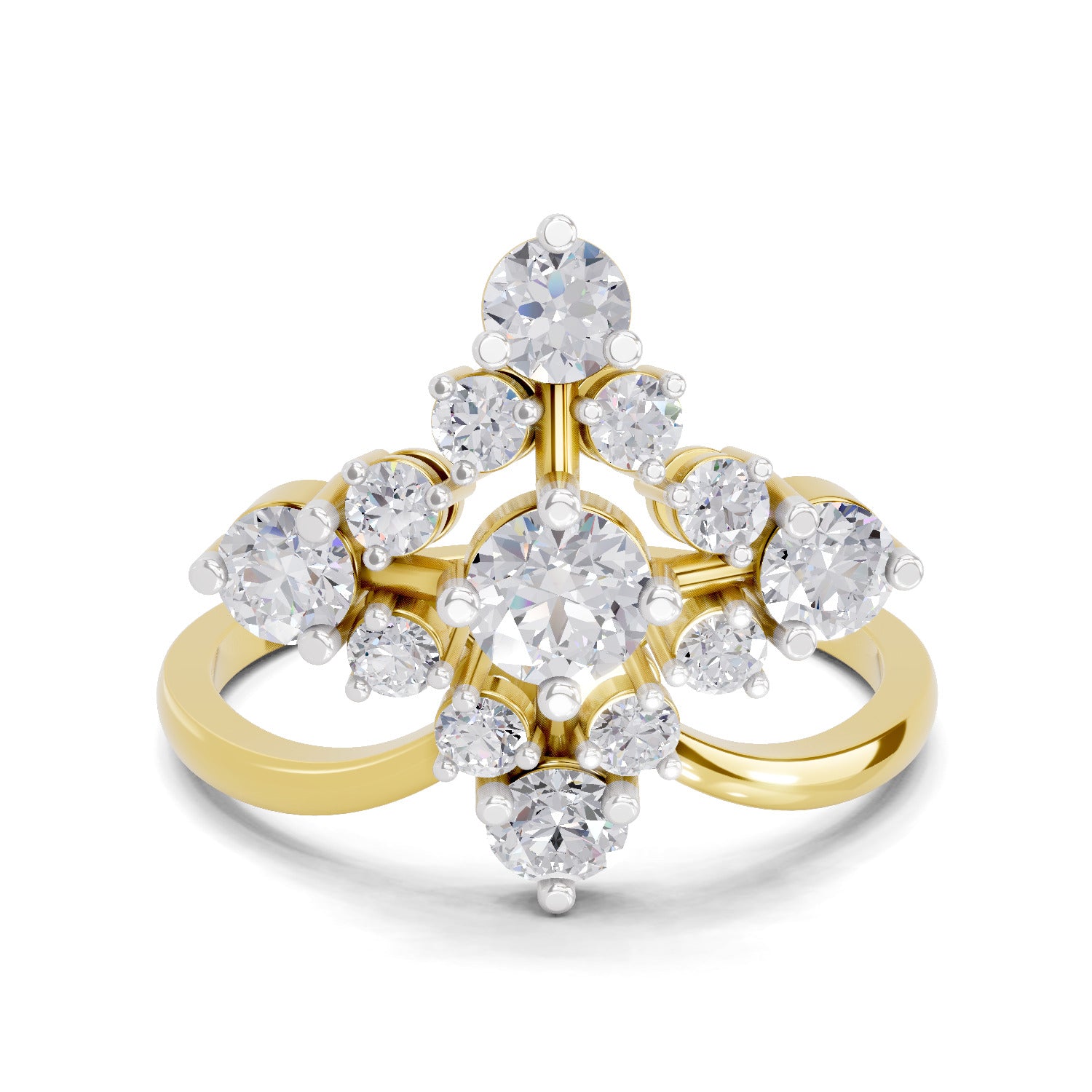 0.95 Carat Marquise Diamond Cluster Ring