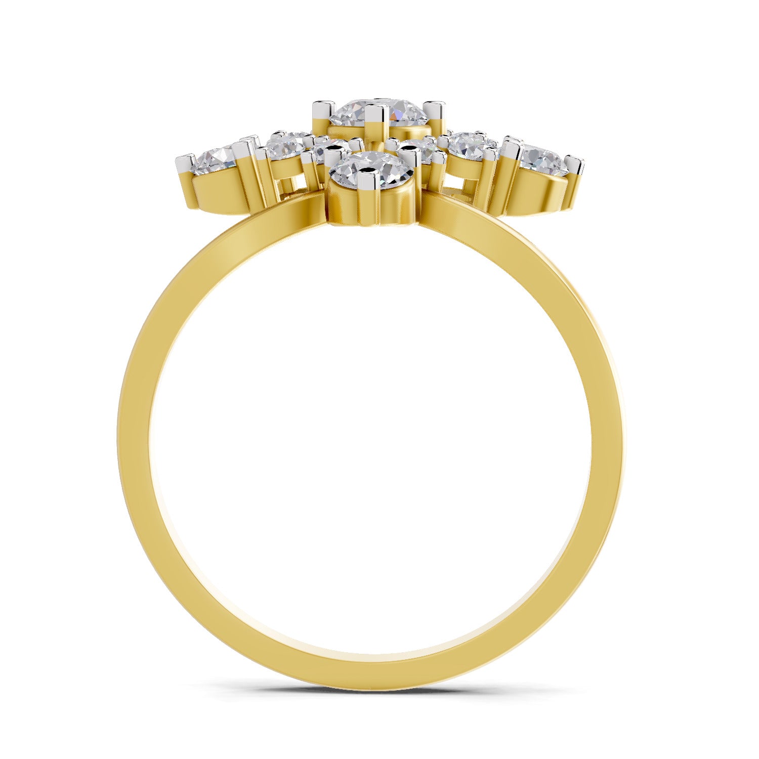 0.95 Carat Marquise Diamond Cluster Ring