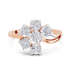 0.95 Carat Marquise Diamond Cluster Ring