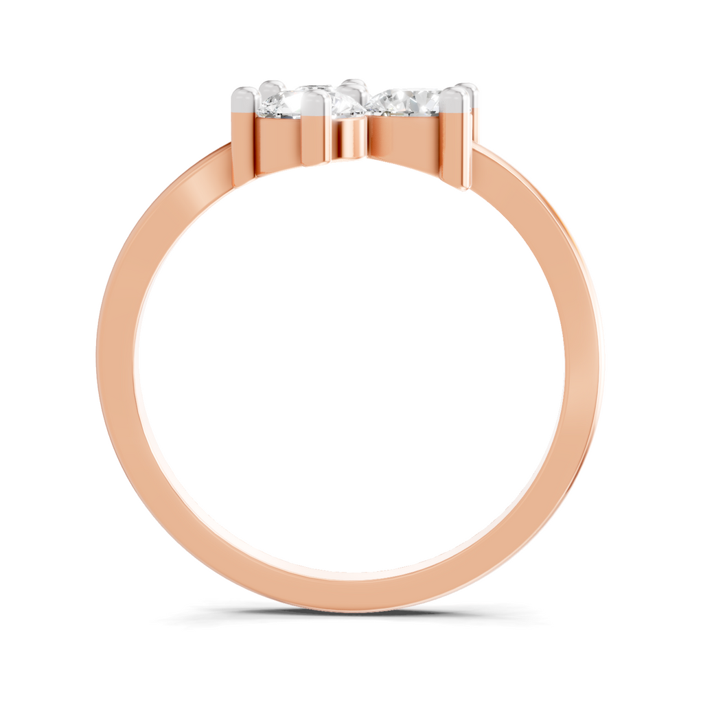 0.9 Carat Three-Stone Bypass Ring