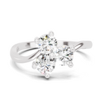 0.9 Carat Three-Stone Bypass Ring