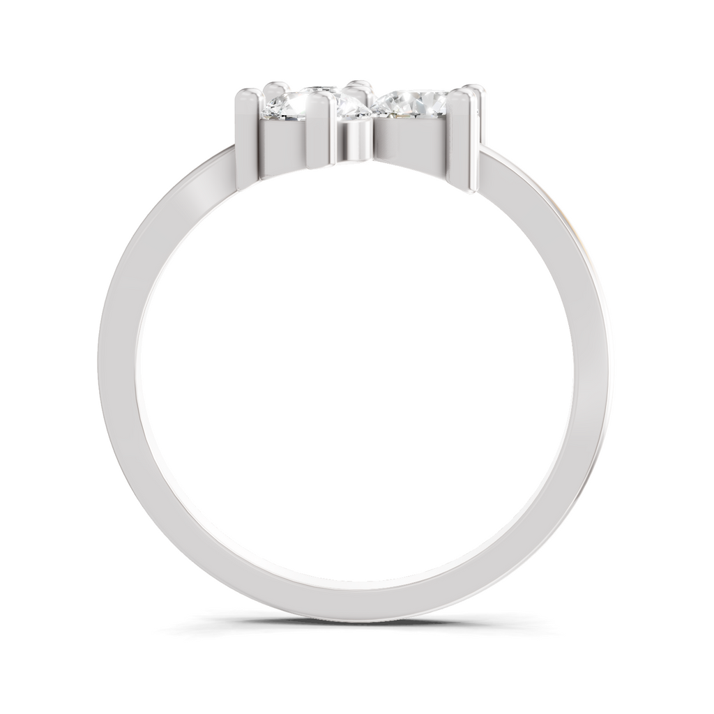 0.9 Carat Three-Stone Bypass Ring