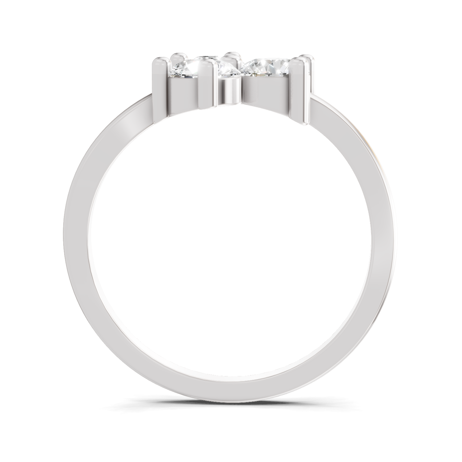 0.9 Carat Three-Stone Bypass Ring