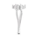 0.9 Carat Three-Stone Bypass Ring