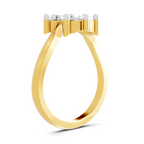 0.9 Carat Three-Stone Bypass Ring