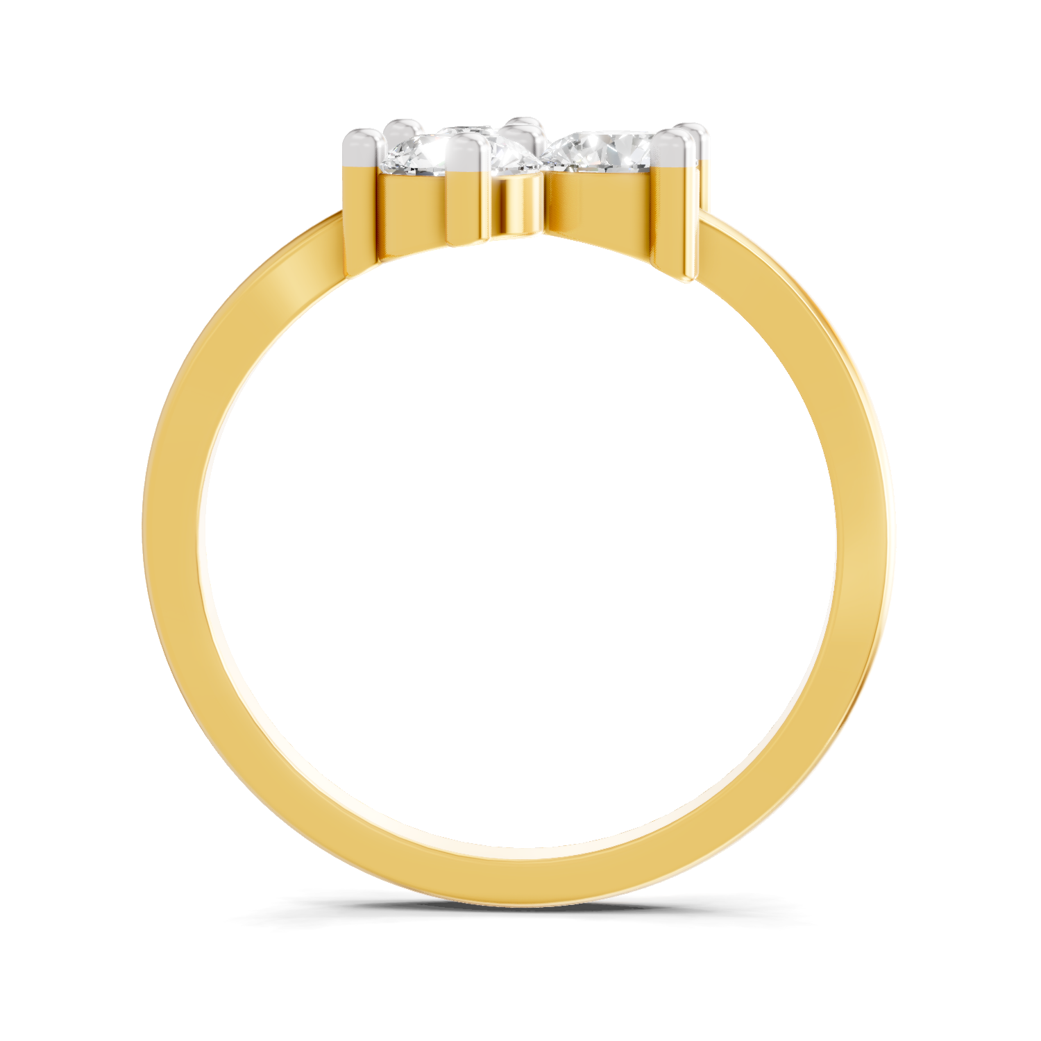 0.9 Carat Three-Stone Bypass Ring