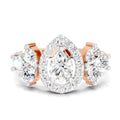 0.9 Carat Three-Stone Bypass Ring