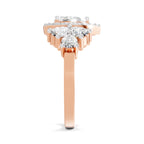 1.47 Carat The Pear Halo Cluster Ring