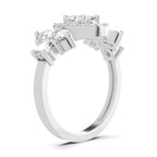 1.47 Carat The Pear Halo Cluster Ring