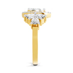 1.47 Carat The Pear Halo Cluster Ring