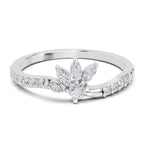 0.71 Carat Valencia Round Chevron Ring