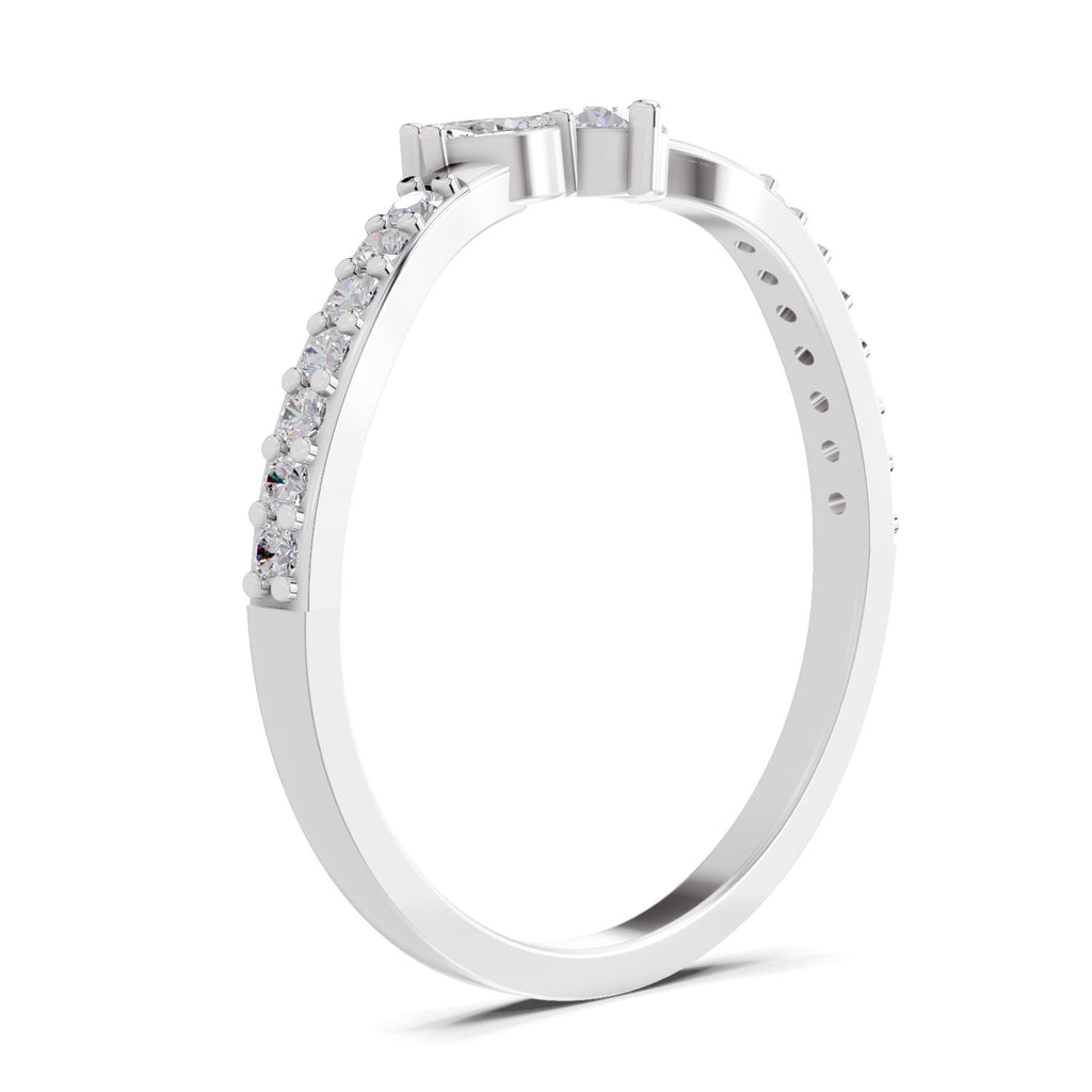 0.71 Carat Valencia Round Chevron Ring