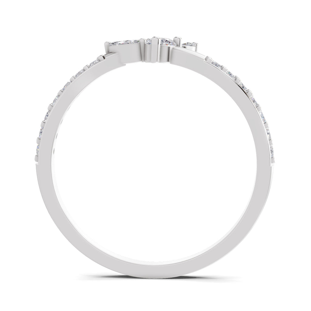 0.71 Carat Valencia Round Chevron Ring