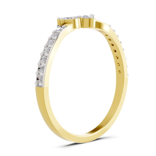 0.71 Carat Valencia Round Chevron Ring