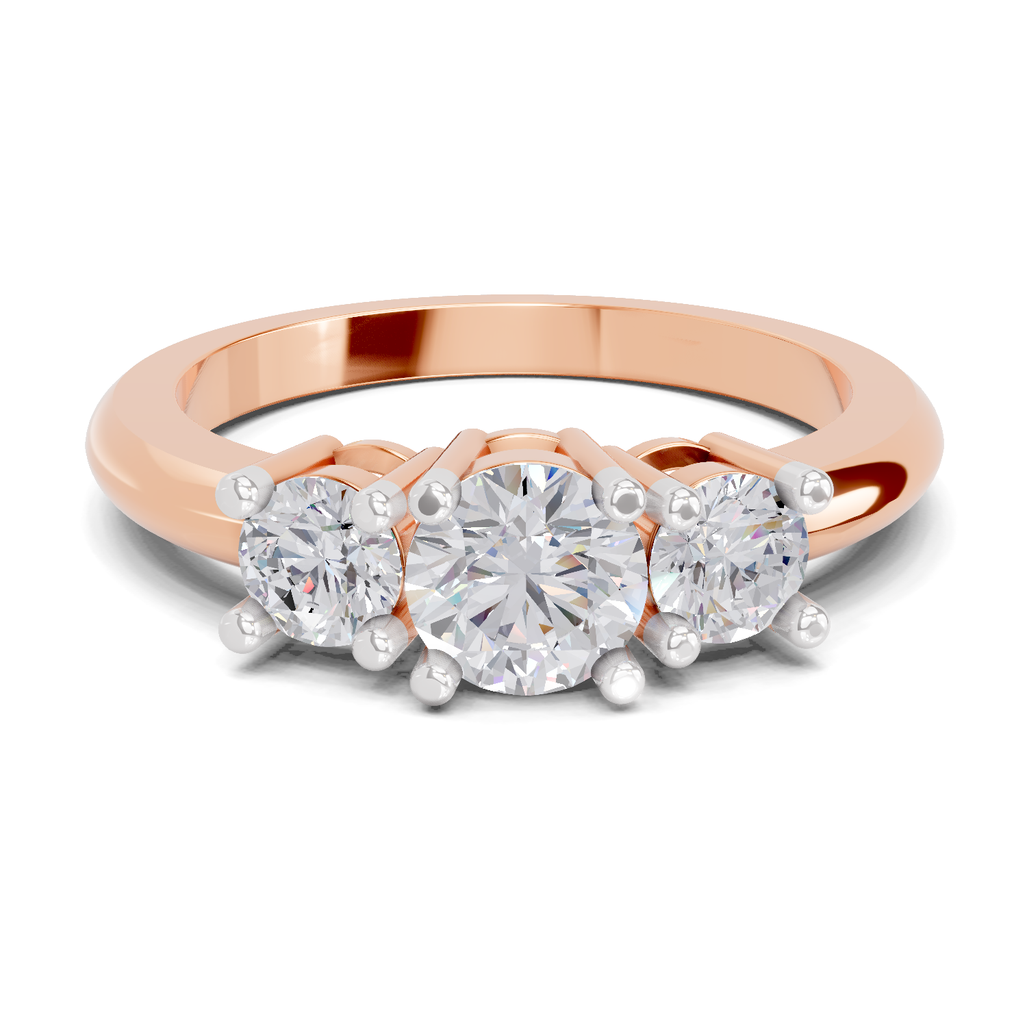 0.95 Carat Trinity Gleam Promise Engagement Ring