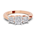0.71 Carat Valencia Round Chevron Ring