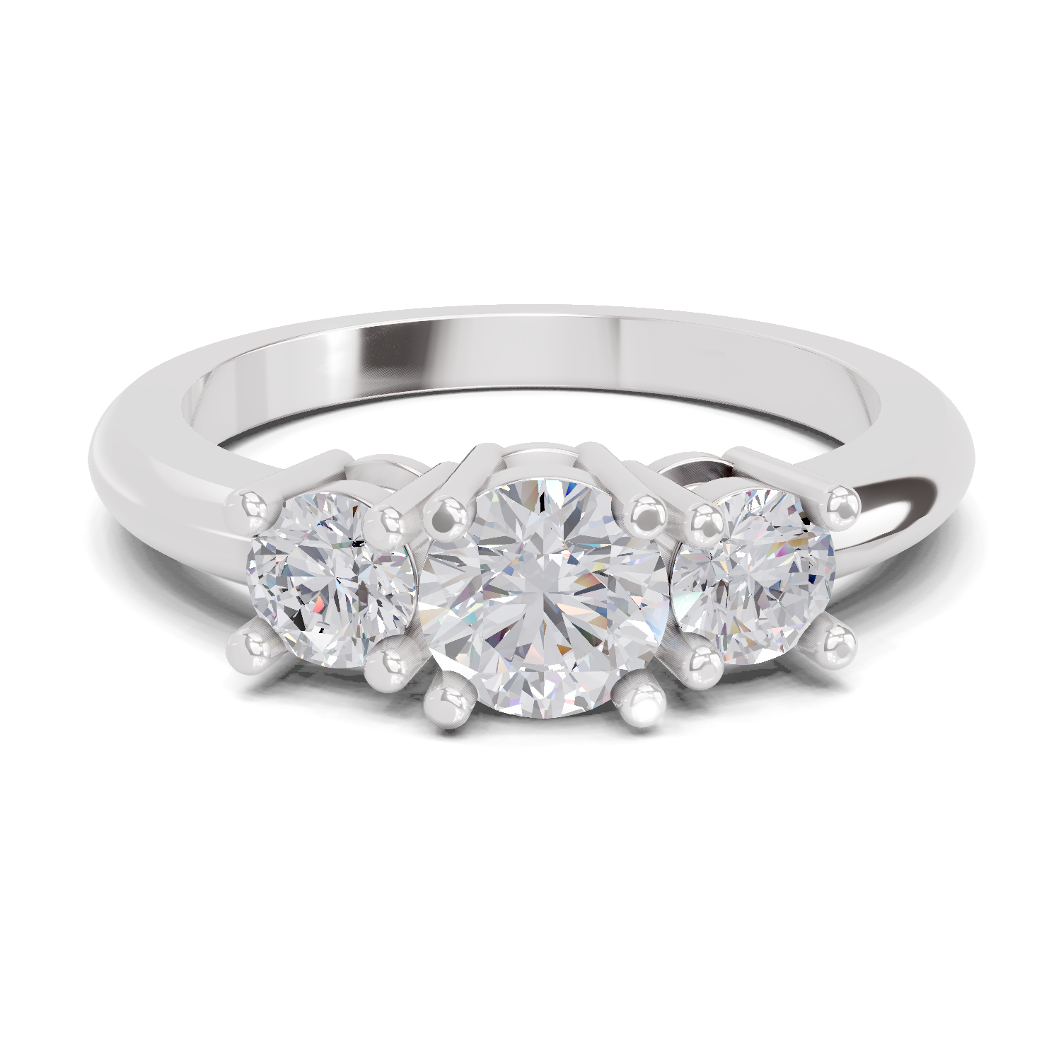0.95 Carat Trinity Gleam Promise Engagement Ring