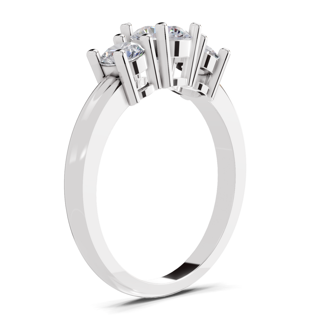 0.95 Carat Trinity Gleam Promise Engagement Ring