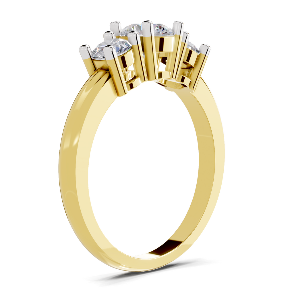 0.95 Carat Trinity Gleam Promise Engagement Ring