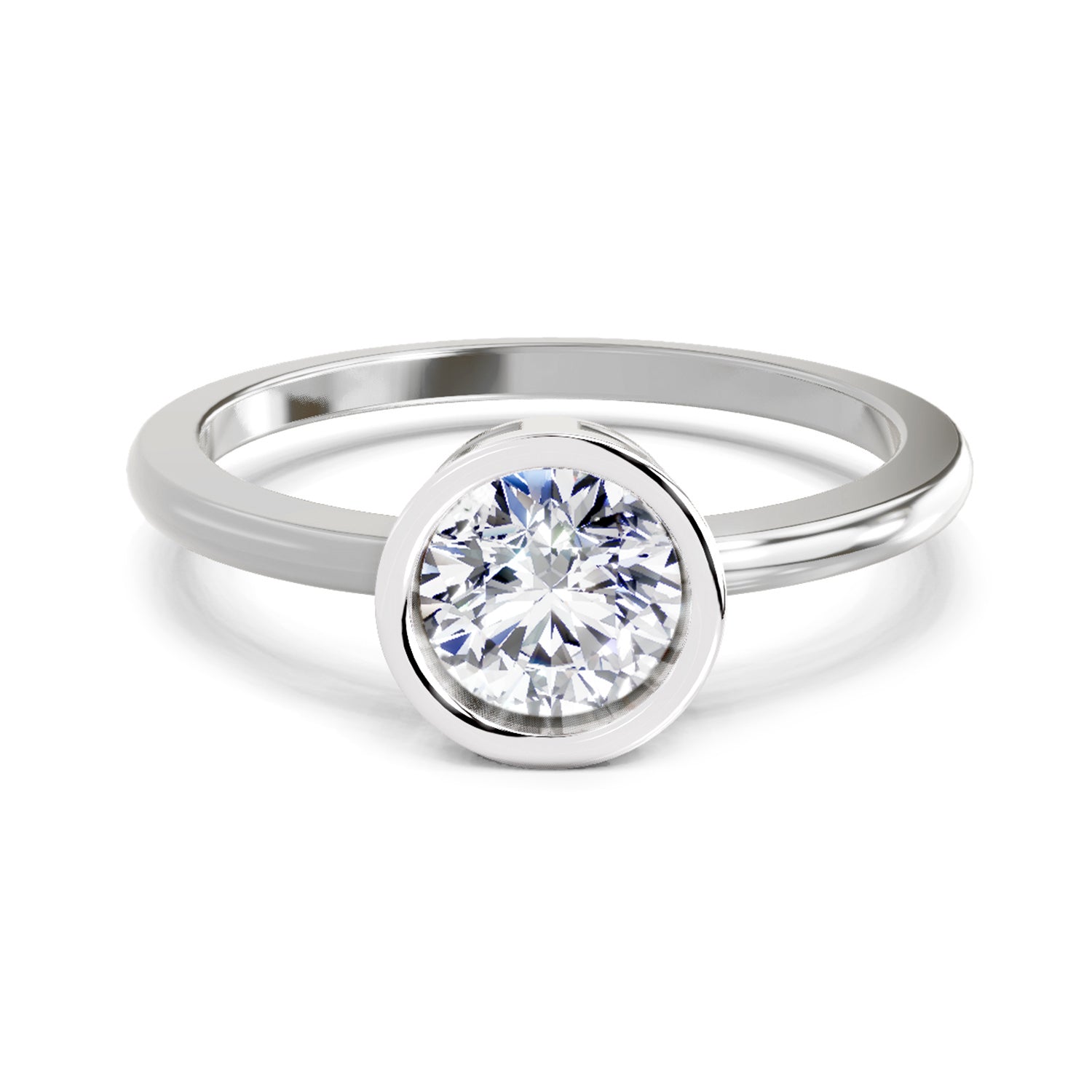 0 .15 Ct Bezel Solitaire Ring