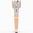 1.19 Carat Round Halo Split Shank Diamond Ring
