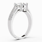 1.19 Carat Round Halo Split Shank Diamond Ring