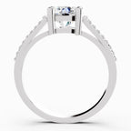 1.19 Carat Round Halo Split Shank Diamond Ring