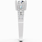1.19 Carat Round Halo Split Shank Diamond Ring
