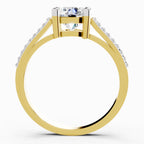 1.19 Carat Round Halo Split Shank Diamond Ring